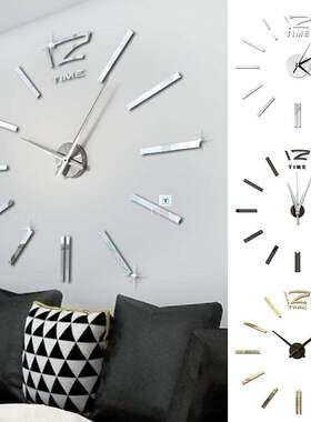 Modern Design Mini DIY Large Wall-Clock Sticker Mute Digital