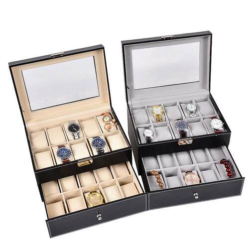 single double leather jewelry box watch box watch bracelet