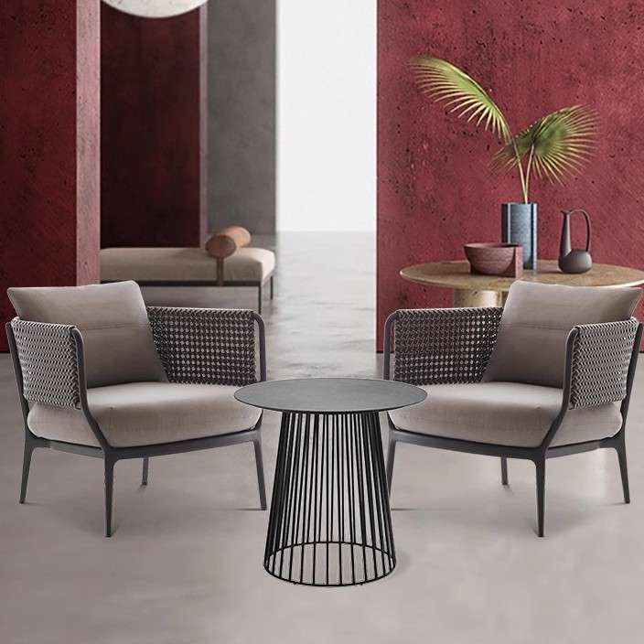 户外沙发阳台藤椅沙发单人北欧露天庭院藤沙发阳台藤编休闲椅组合