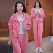 运动风卫衣套装 减龄休闲跑步两件套 女春秋2025新款 小个子洋气时尚