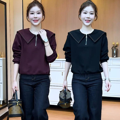 淑女风早秋卫衣女上衣2025春秋