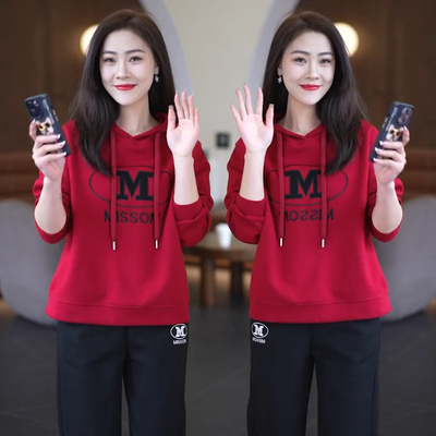 连帽卫衣女春秋薄款外套早春装2025年新款小个子休闲字母宽松上衣