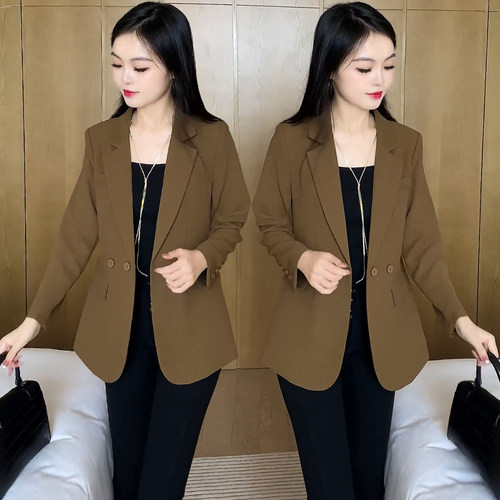 休闲小西装外套女2024新款春秋工作服职业气质百搭高级感西服上衣