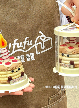 夏季动漫可爱jellycat甜品2寸西点盒包装盒火焰蜡烛造型夹心甜点