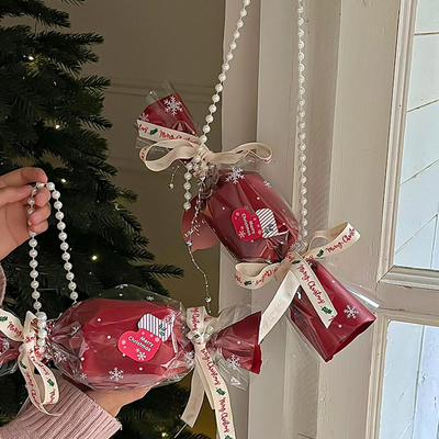 爆款圣诞节平安夜苹果手提小挎包