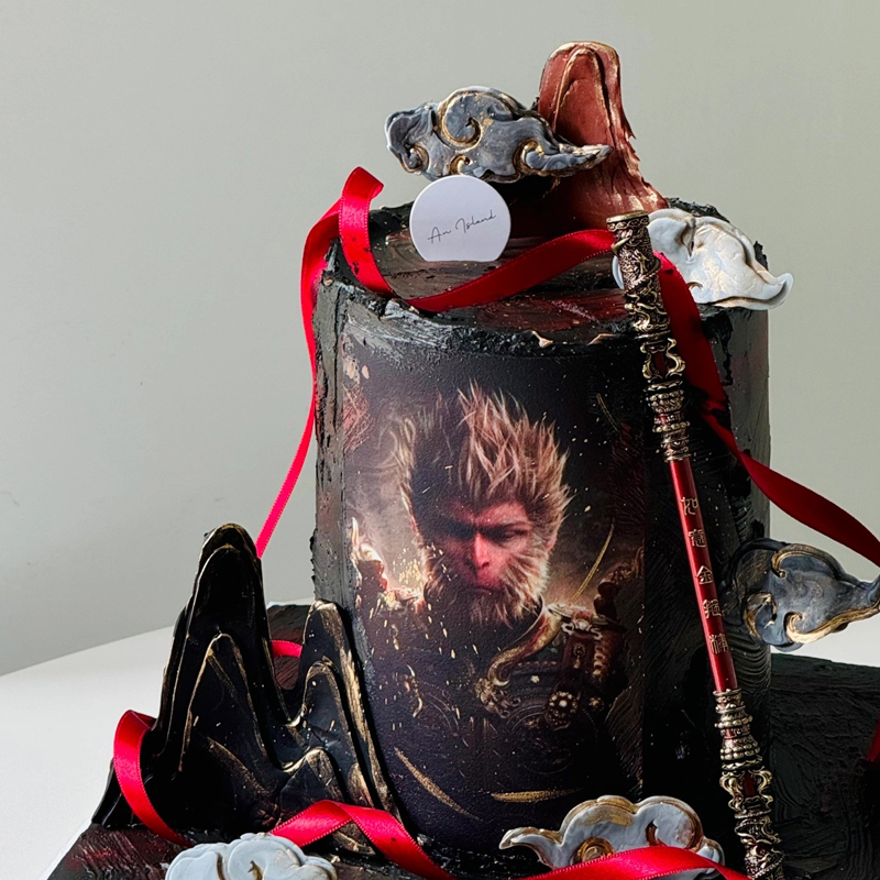 爆款黑神话悟空游戏蛋糕装饰经典手绘糯米纸孙悟空如意金箍棒摆件,节庆用品/礼品,蛋糕/烘焙装饰用品,淘宝优惠券,粉丝福利购,淘宝优惠卷