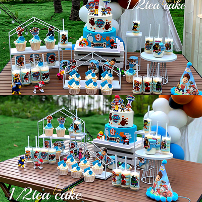 宝宝周岁生日宴狗狗队长甜品台