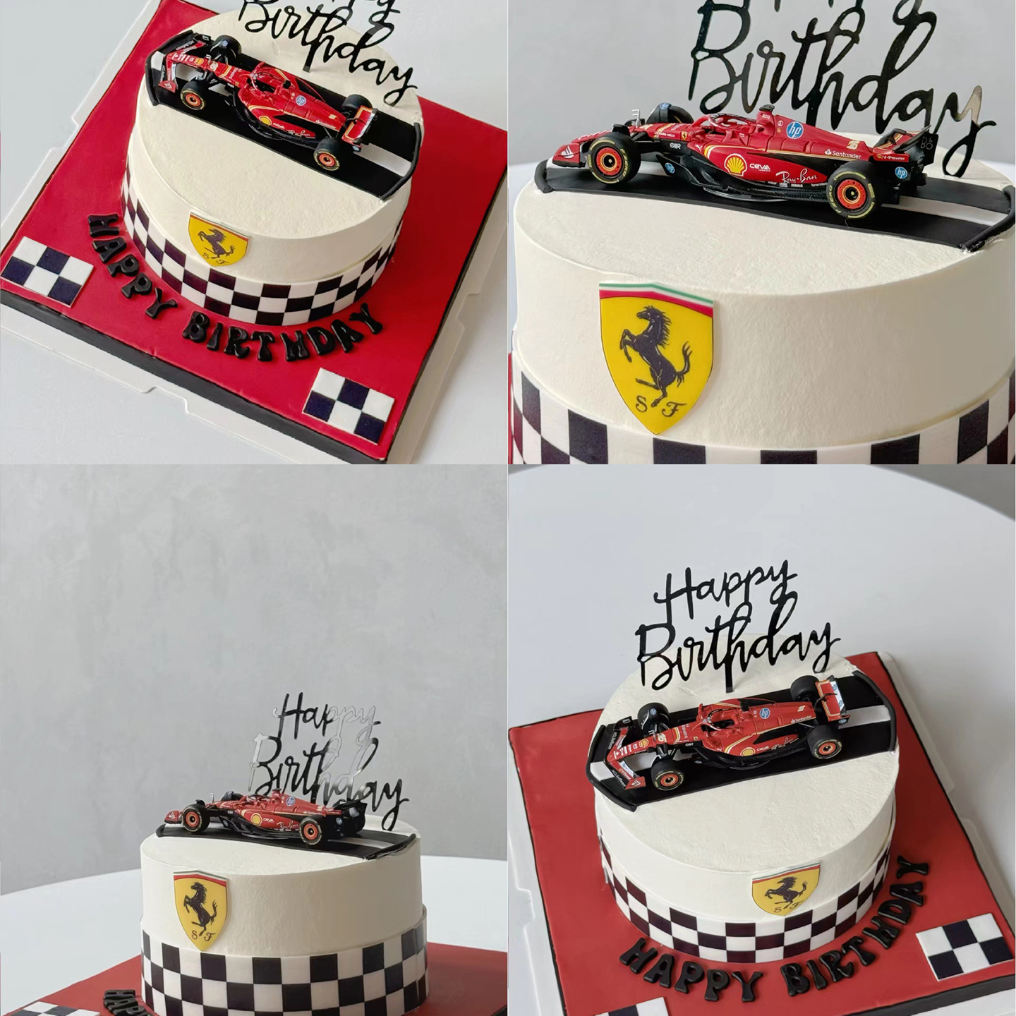 网红款法拉利赛车主题生日蛋糕