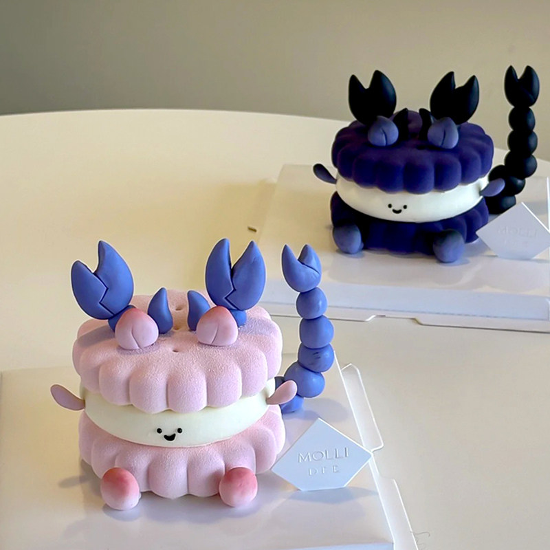 网红可爱天蝎座立体emoji蛋糕装饰星座主题手绘蝎子夹心饼干甜品,节庆用品/礼品,蛋糕/烘焙装饰用品,淘宝优惠券,粉丝福利购,淘宝优惠卷