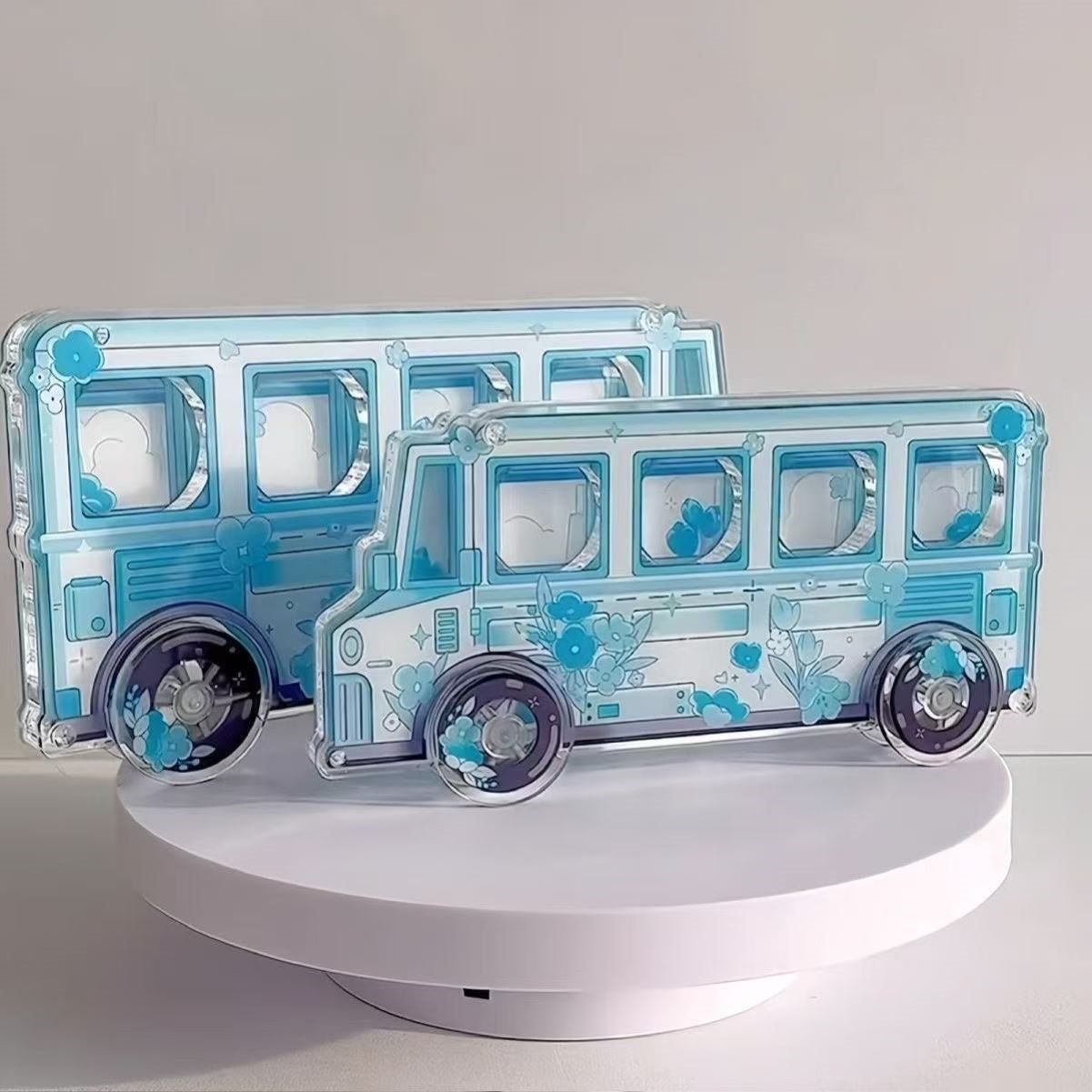 花花巴士吧唧砖亚克力展示架32mm徽章收纳保护套收纳谷美展示道具