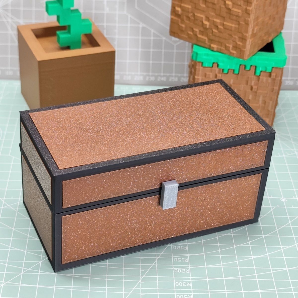 我的世界箱子桌面摆件桌面收纳盒我的世界宝箱箱子收纳盒玩具恶搞