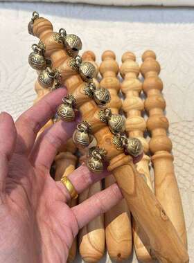 黄铜棒铃哗啦棒激励咣啷棒 21颗铜铃哄娃神器老祖宗严选安神壮胆d