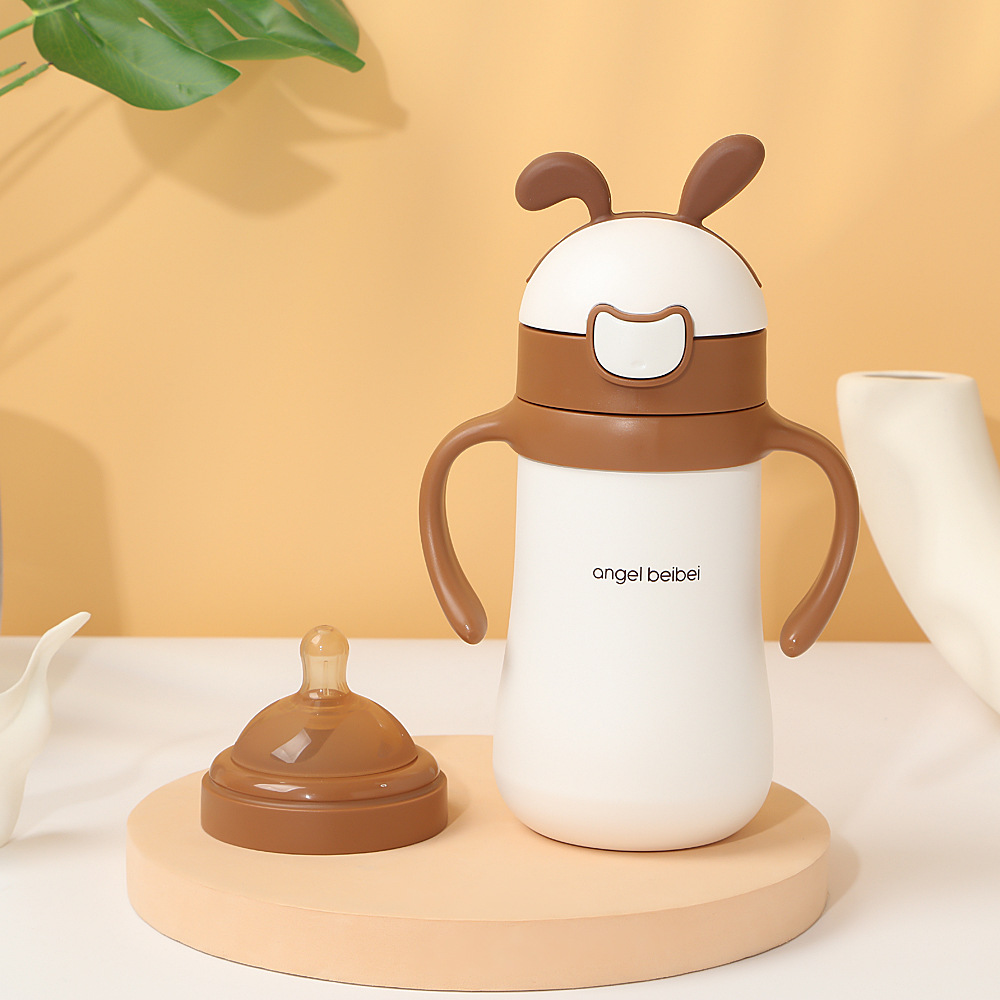 保温奶瓶小月龄婴幼儿保温杯外出宝宝儿童水壶一岁学饮杯吸管水杯