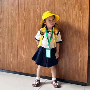 儿童小黄帽日系樱桃小丸子渔夫帽幼儿园小学生帽防晒萌芽盆帽
