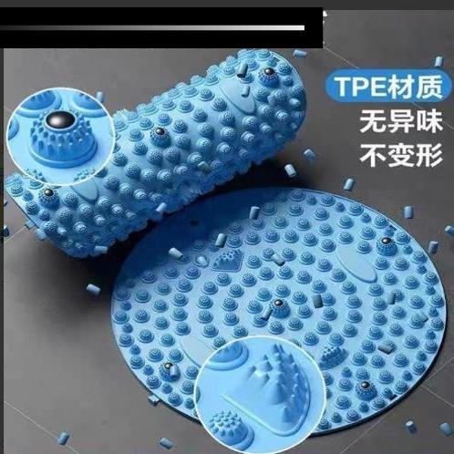 中医圆形指压板超慢跑足底按摩垫子室内原地跑步专用脚底踩指压板