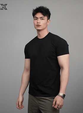 GZX ZEROTOX凉感修身型男 经典圆领短袖轻奢老钱Cleanfit特殊肌理