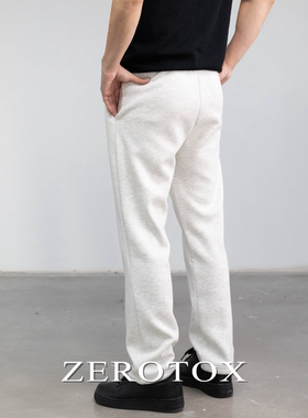 GZX ZEROTOX 双层加绒450G重磅加厚保暖垂感松紧腰直筒休闲卫裤