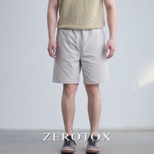 GZX ZEROTOX舒适休闲  亲肤直筒五分裤微弹抽绳通勤抗皱宽松短裤