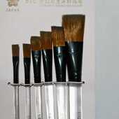 樱花水粉笔有机透明杆尼龙排笔短杆丙烯笔水彩手绘彩绘彩妆绘画笔