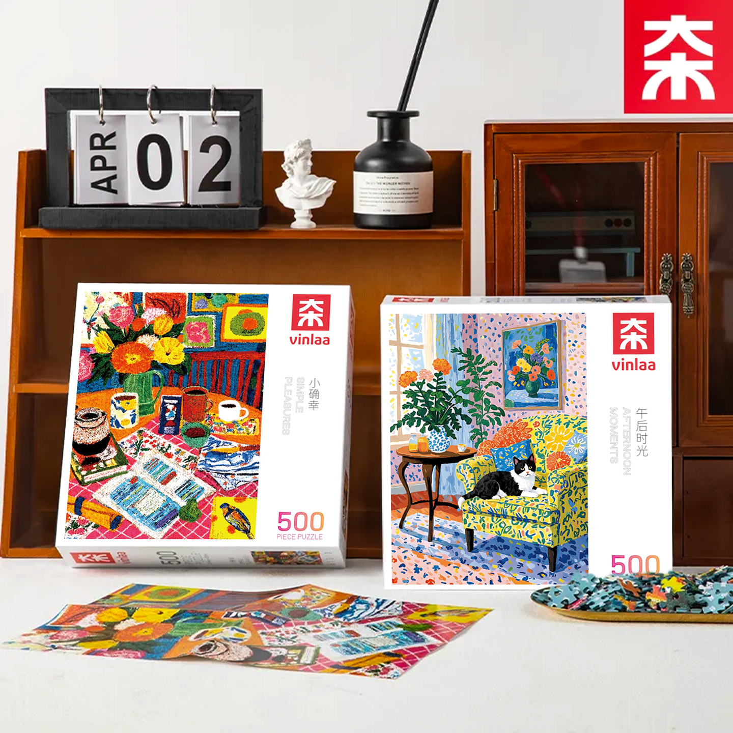 VINLAA拼图500片午后时光卡通画