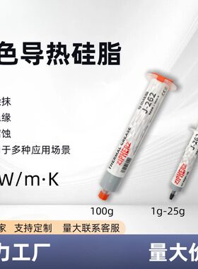 耐高温灰色导热硅脂小家电LED导热膏针管管装2.5W散热膏-262