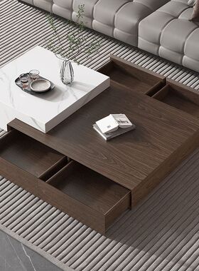 【好评2.6万+条】意式岩板茶几组合客厅极简家用大小户型长方形实