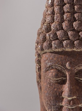 景德镇陶瓷新中式侘寂风艺术摆件过年客厅复古佛像民宿装饰品