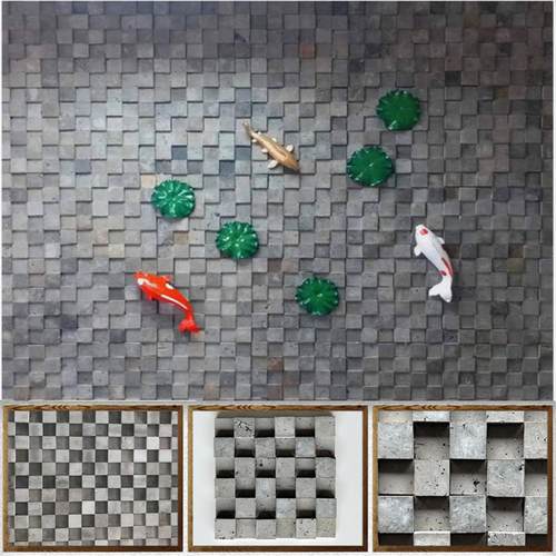 红马赛克款外墙砖防潮凹凸老背景