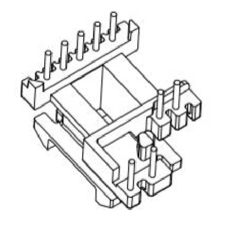 EF20-11磁芯骨架卧式加宽5+2+2针