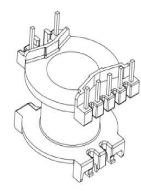 PQ23变压器高频磁芯骨架立式5+2 针2301骨架磁芯BOBBIN