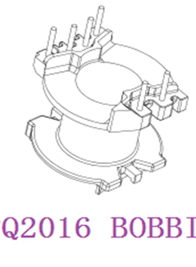 PQ2016 变压器磁芯骨架4+2针2010槽宽9.5mm 骨架磁芯