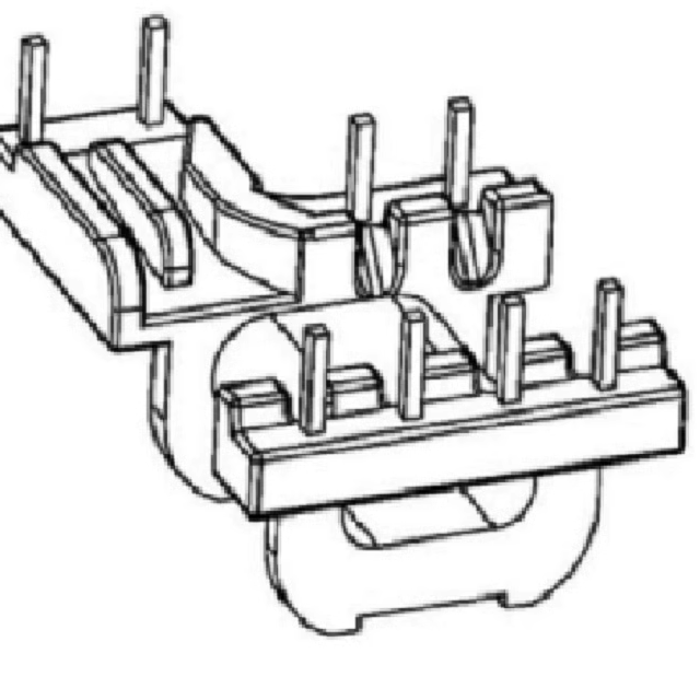 b变压器骨架卧式4+2+2针