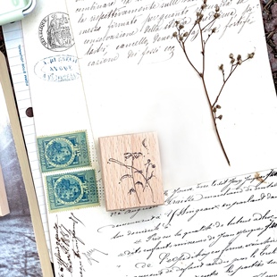 花与蝶 呆毛甜心 实木手帐印章图章日记本 售完不补