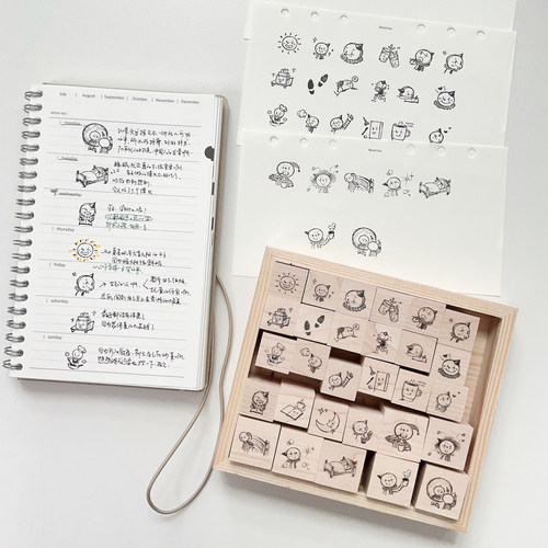 两只浣熊小丑日常印章