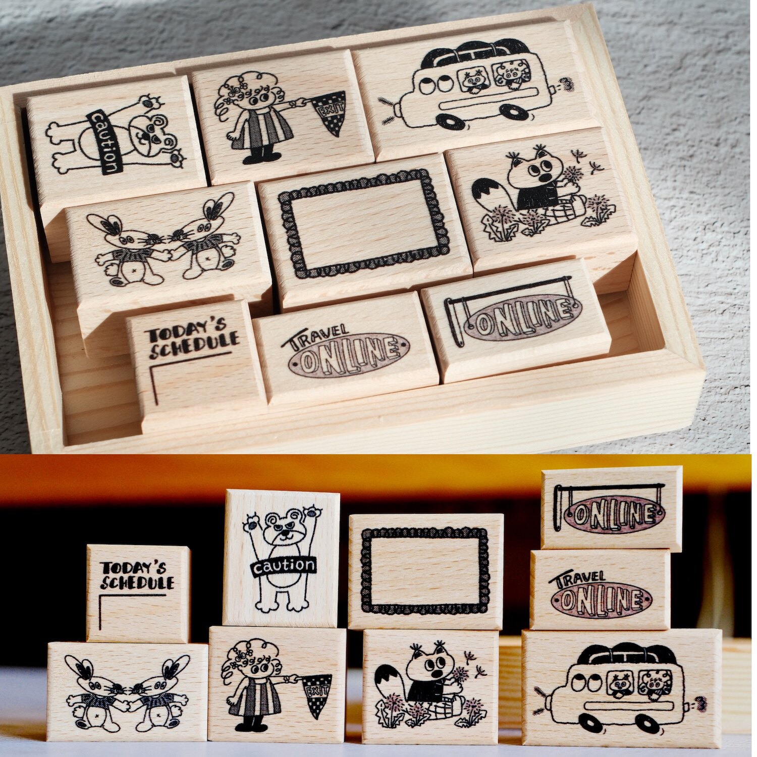 两只浣熊松松的日常第四弹印章