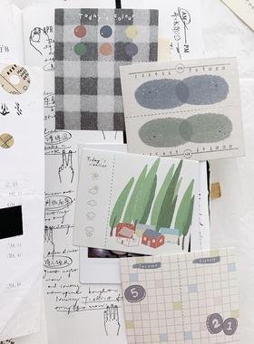 两只浣熊｜partialafra带可撕线便签本留言条手帐日记装饰手绘