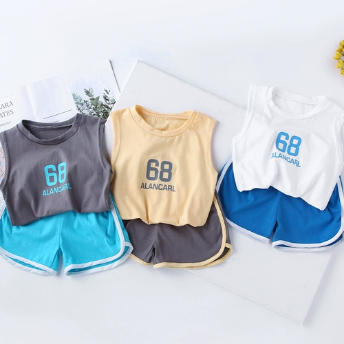 Летний модный комплект, тонкая милая майка без рукавов, шорты, 2022 года