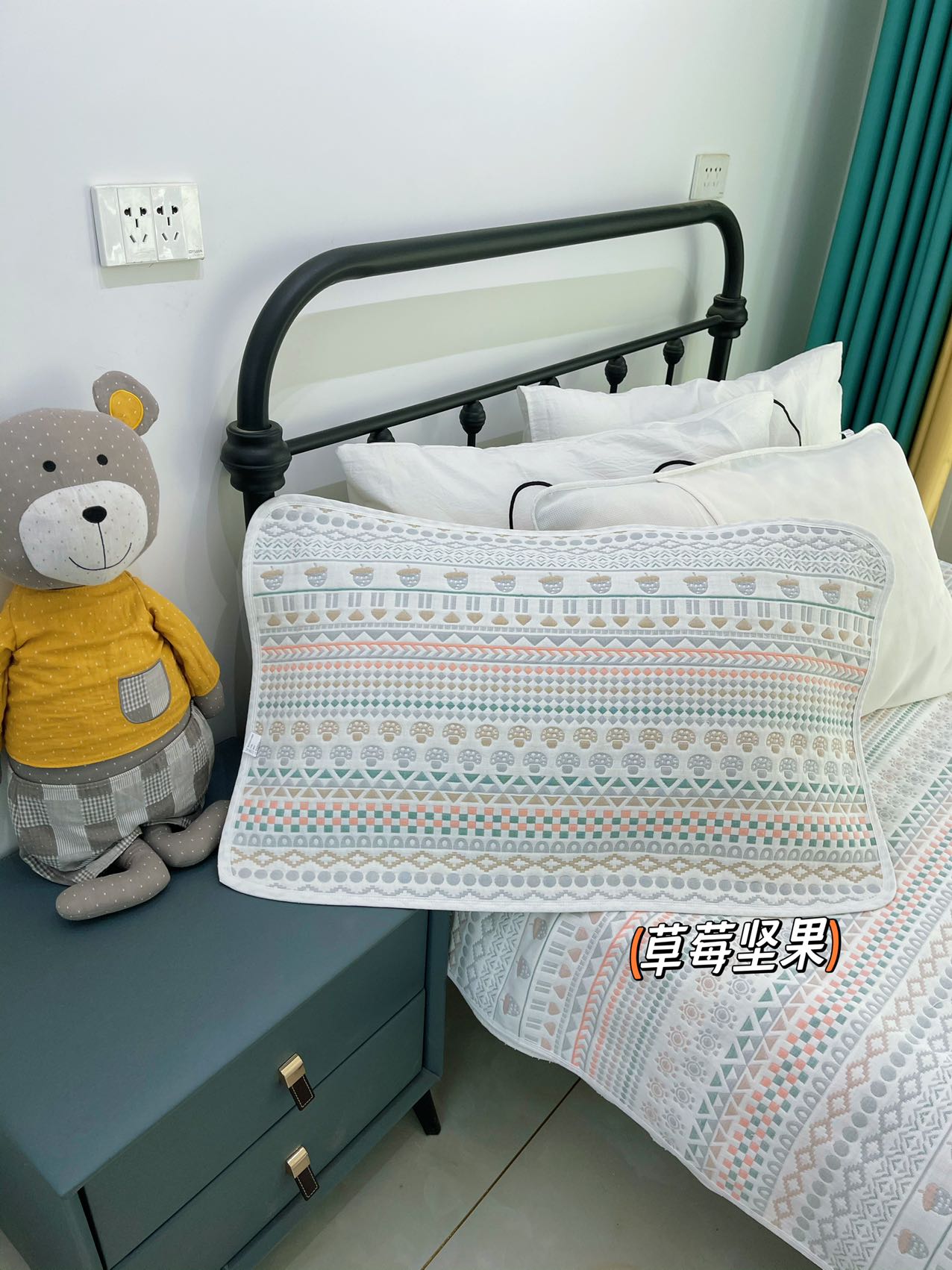 六层棉纱布软凉席枕套 AB面信封式成人枕头套一对儿装透气枕芯套