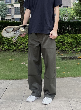 多色可选 滑板长裤 大直筒 宽松裤子 微弹 美式街头 BMX 嘻哈街舞