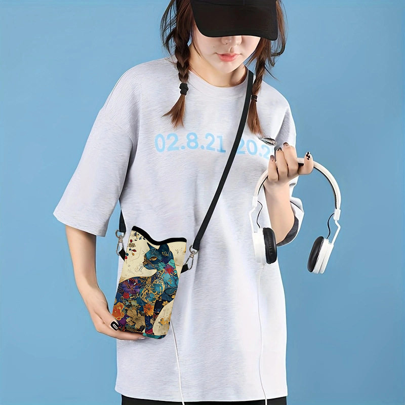 适用于荣耀WIN RT 手机包斜跨包PU皮革印花卡通老人小孩保护套