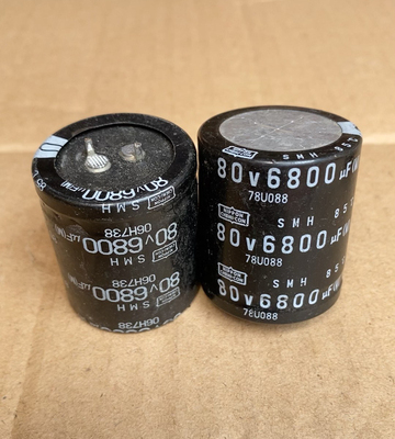 进口原装拆机日本80v6800uf 35x40电解电容音频功放滤波发烧电容