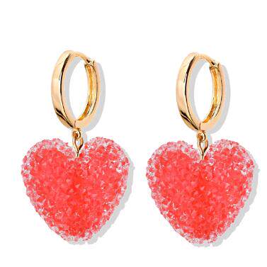 耳环CH铜爱心耳环甜美