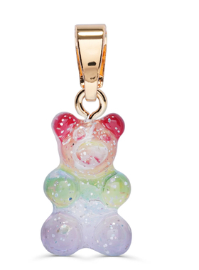 官同款出口带标挪威rainbow 树脂彩色彩虹色小熊CH吊坠