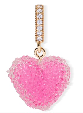 出口余新色CH JELLY heart 铜电镀真金锆石CH 软糖吊坠