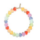 出口余正品 CH挪威小熊软糖霜糖爱心项链 haze 特价 清仓crystal