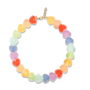 haze 清仓crystal CH挪威小熊软糖霜糖爱心项链 特价 出口余正品