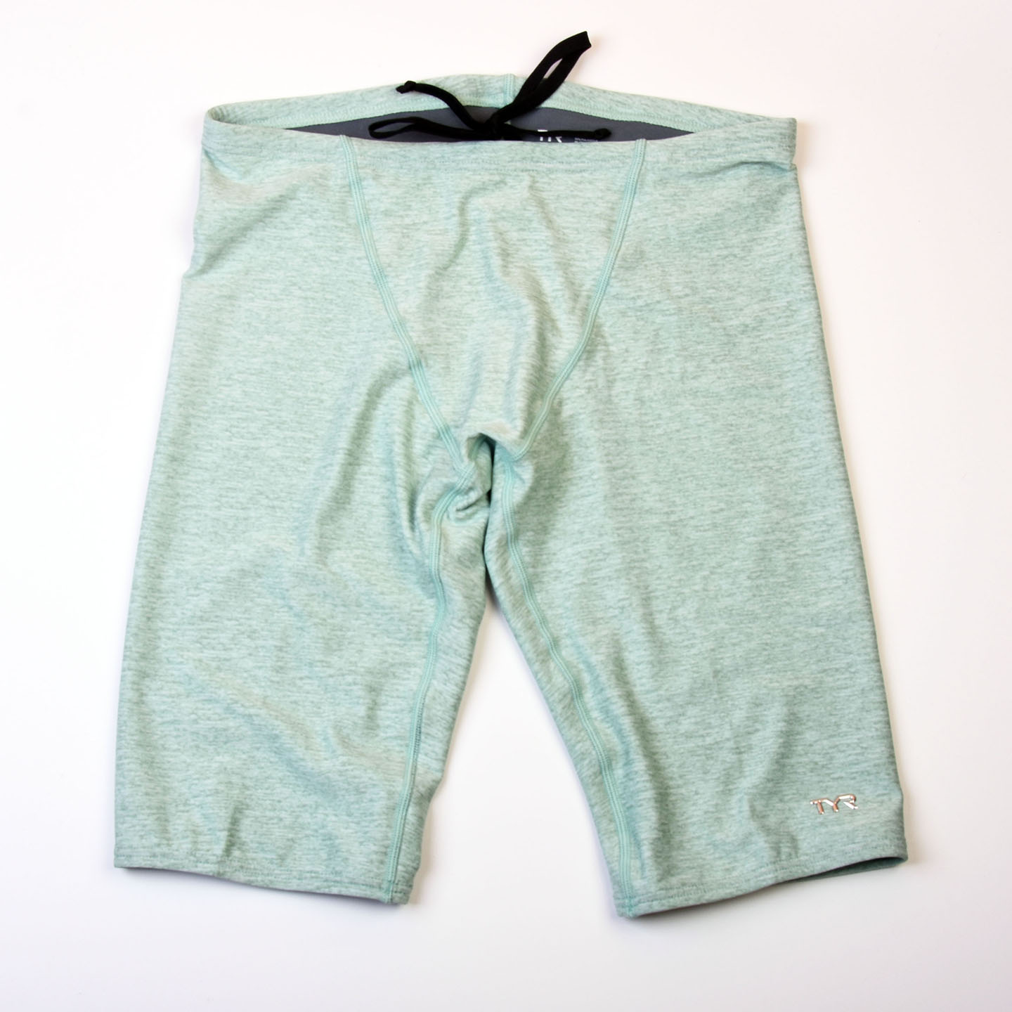 新款美国T家男士专业竞技竞速比赛训练中长款抗氯五分泳裤防走光