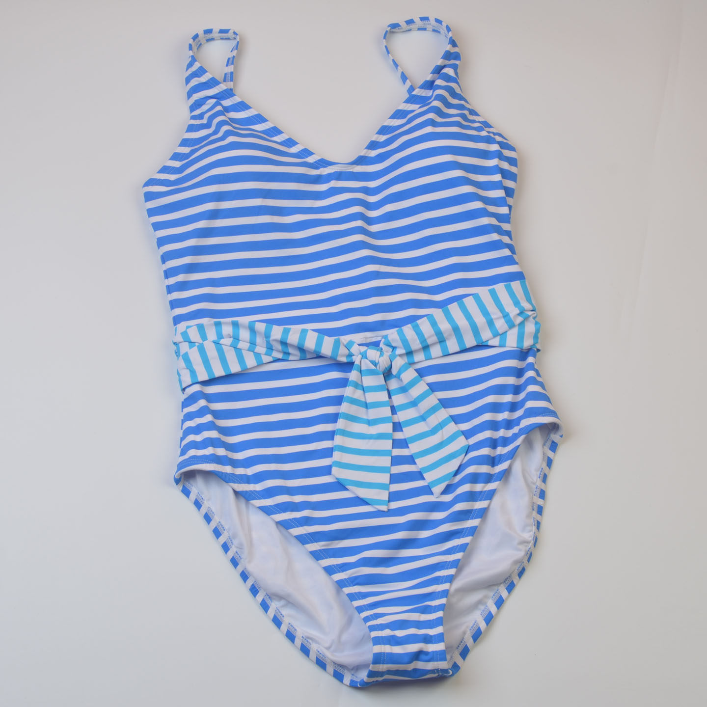 设计师品牌BLEU新款聚拢时尚印花连体泳衣修身显瘦度假大码泳装女