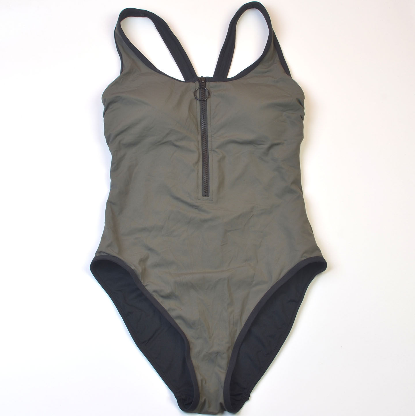 英国品牌外贸运动式连体泳衣修身舒适泳装女游泳馆专用带胸垫