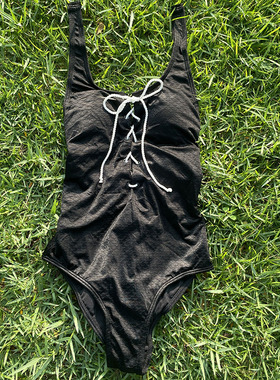澳洲品牌all**暗夜美人鱼塑身显瘦聚拢连体泳衣高品质丝绒泳装